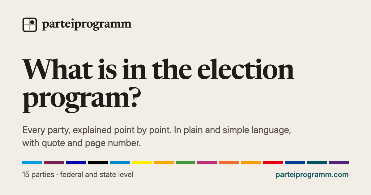 What broke when an LLM read 9k pages of German election programs